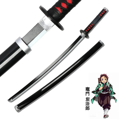 Demon Slayer Metal Katana Anime Sword | Demon Slayer Cosplay Swords