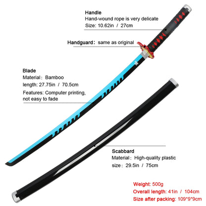 Demon Slayer Metal Katana Anime Sword | Demon Slayer Cosplay Swords