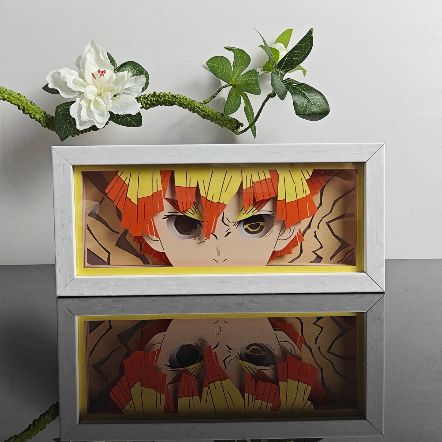 3D Animal Paper Light Box Cut UV Printing Demon Slayer LED Lights Wedding Bedroom Night Desk Lamp