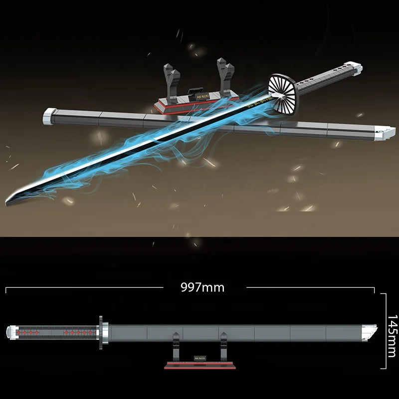 LEGO Demon Slayer Katana Japanese Nichirin Sword Kamado Tanjirou Model DIY Building Blocks Bricks Toys Sets
