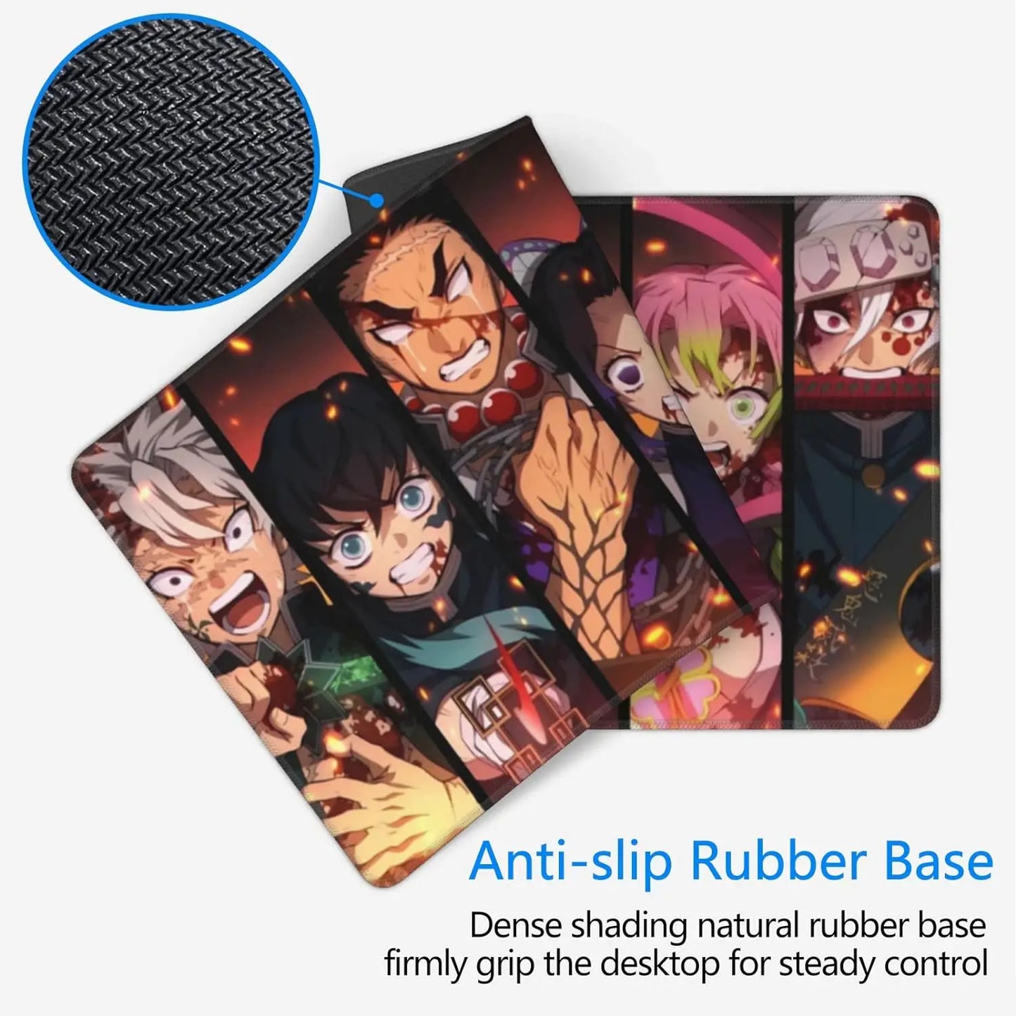 High Quality Compatible Demon Slayer Anime Gaming Large Mouse Pad Rubber Mat Computers Desktop PC Laptop Office Big Mouse Pad