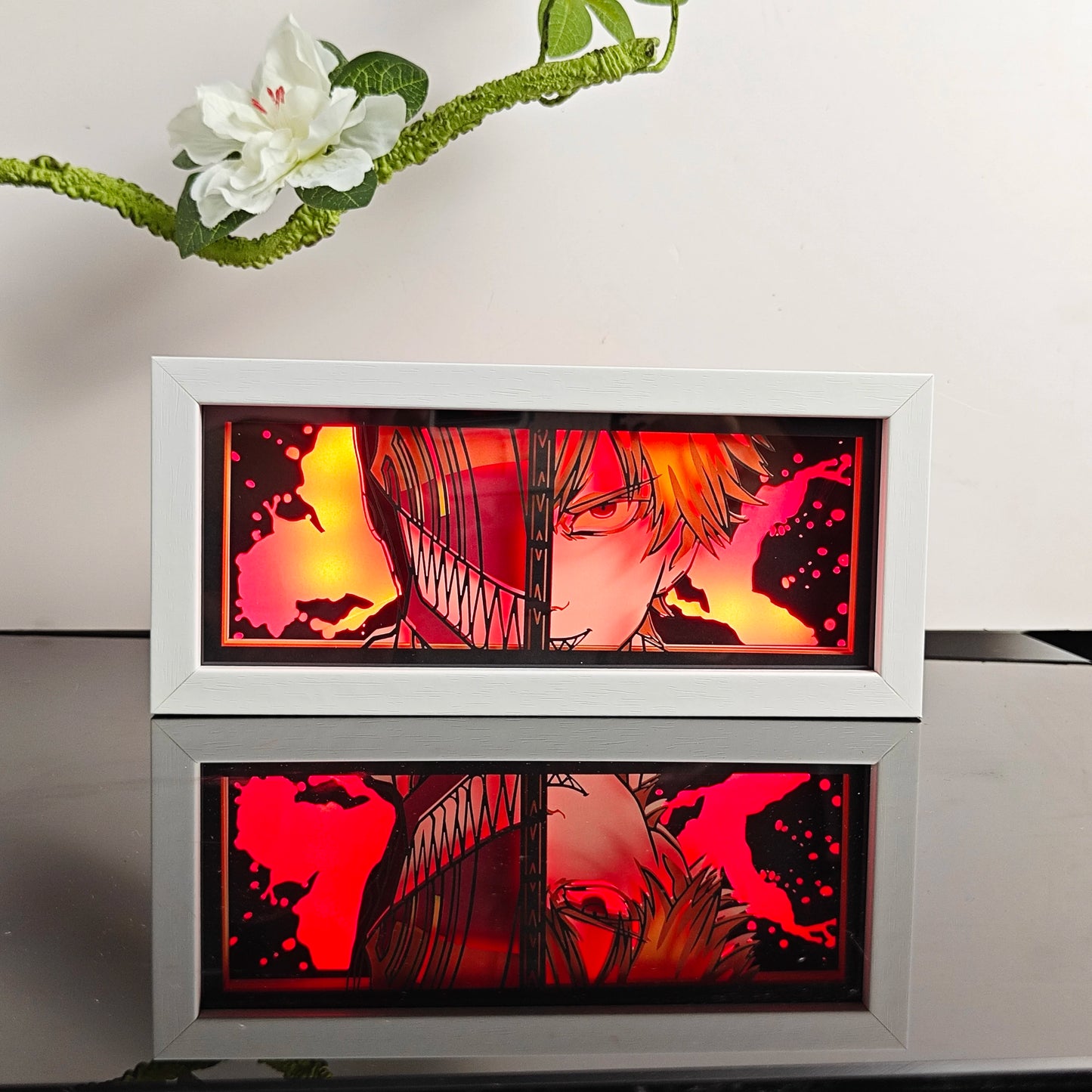 3D Animal Paper Light Box Cut UV Printing Demon Slayer LED Lights Wedding Bedroom Night Desk Lamp