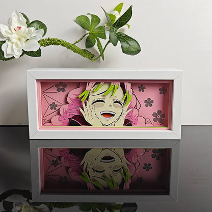 3D Animal Paper Light Box Cut UV Printing Demon Slayer LED Lights Wedding Bedroom Night Desk Lamp