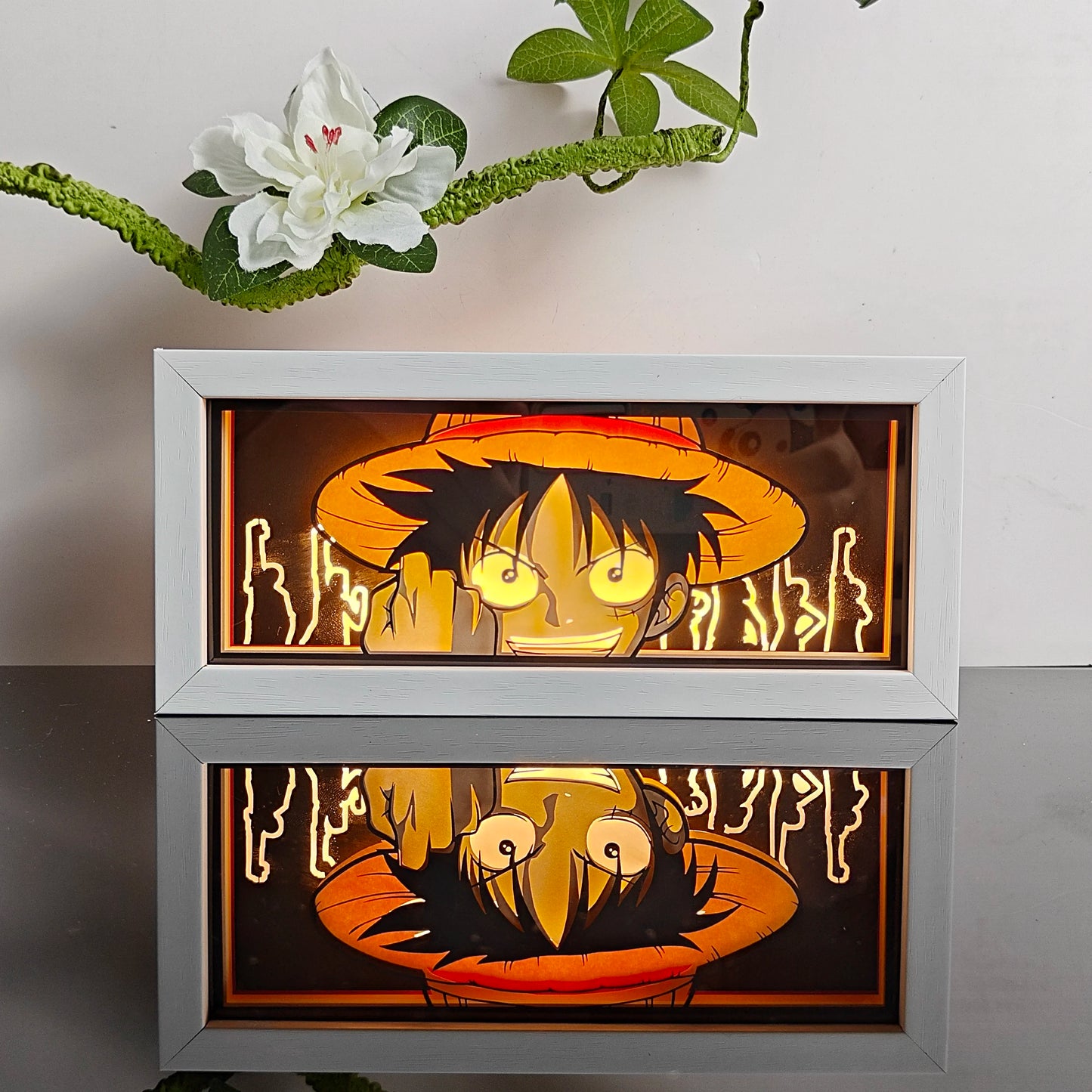 3D Animal Paper Light Box Cut UV Printing Demon Slayer LED Lights Wedding Bedroom Night Desk Lamp