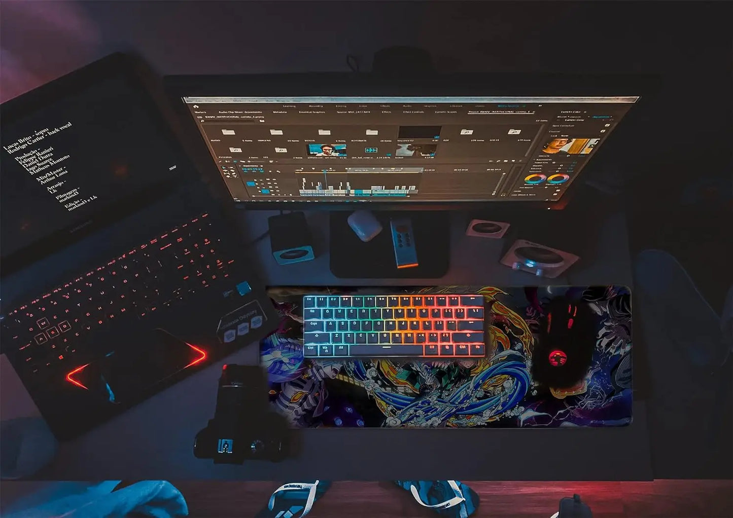 900*400 Large Gaming Demon Slayer Anime Computer Rubber Base Compatible Kimetsu No Yaiba Home Office Long Mouse Pad  Mat