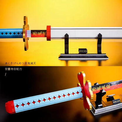 LEGO Demon Slayer Kanroji Mitsuri Sword Model Blade Katana Knife DIY Assembly Plastic Building Blocks Bricks Sets Toys