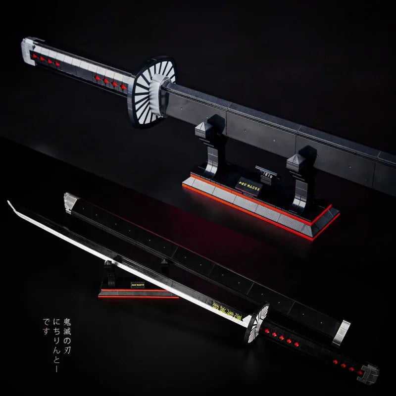 LEGO Demon Slayer Katana Japanese Nichirin Sword Kamado Tanjirou Model DIY Building Blocks Bricks Toys Sets