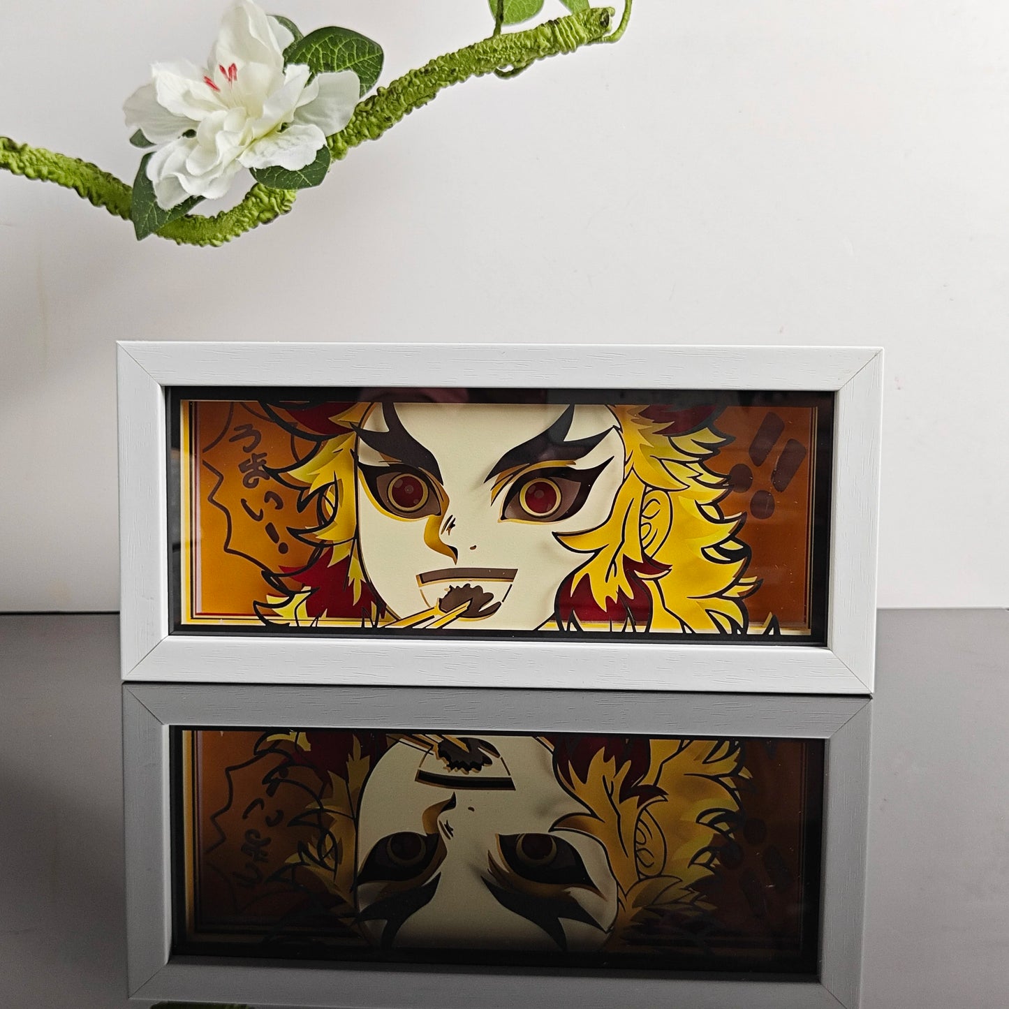 3D Animal Paper Light Box Cut UV Printing Demon Slayer LED Lights Wedding Bedroom Night Desk Lamp