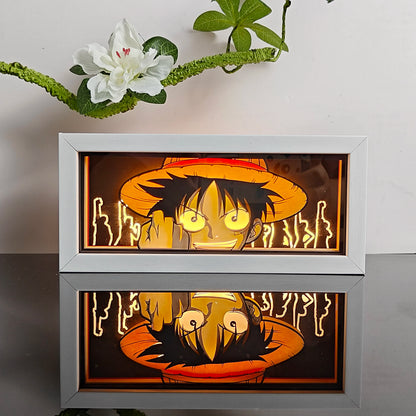 3D Animal Paper Light Box Cut UV Printing Demon Slayer LED Lights Wedding Bedroom Night Desk Lamp