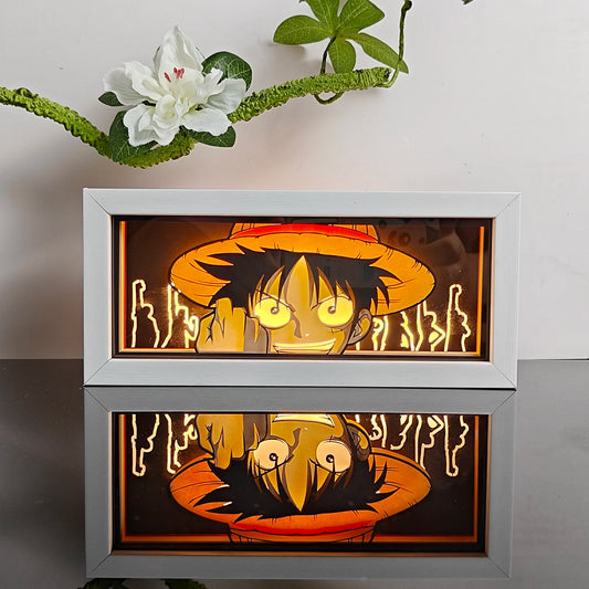 3D Animal Paper Light Box Cut UV Printing Demon Slayer LED Lights Wedding Bedroom Night Desk Lamp