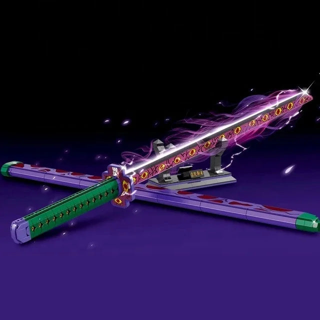 LEGO Demon Slayer Weapon Kokushibo Katana Sword Knife Model Assembly Collection DIY Building Blocks Bricks Toys Sets