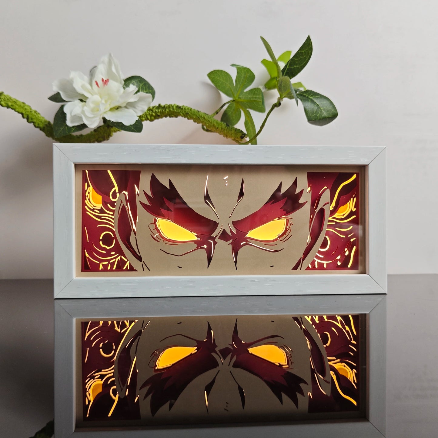 3D Animal Paper Light Box Cut UV Printing Demon Slayer LED Lights Wedding Bedroom Night Desk Lamp