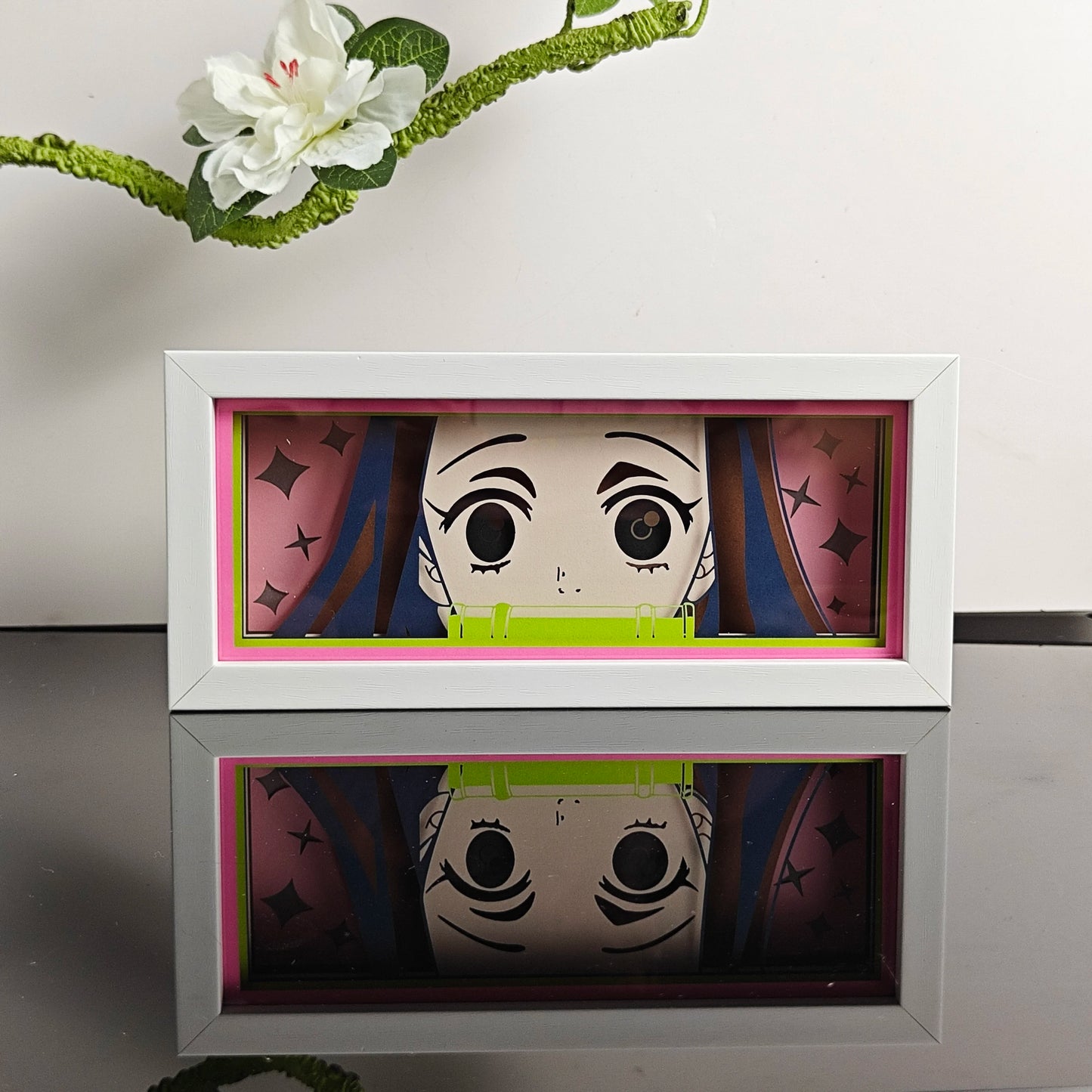 3D Animal Paper Light Box Cut UV Printing Demon Slayer LED Lights Wedding Bedroom Night Desk Lamp
