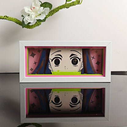 3D Animal Paper Light Box Cut UV Printing Demon Slayer LED Lights Wedding Bedroom Night Desk Lamp