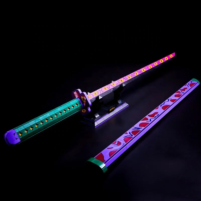 LEGO Demon Slayer Weapon Kokushibo Katana Sword Knife Model Assembly Collection DIY Building Blocks Bricks Toys Sets