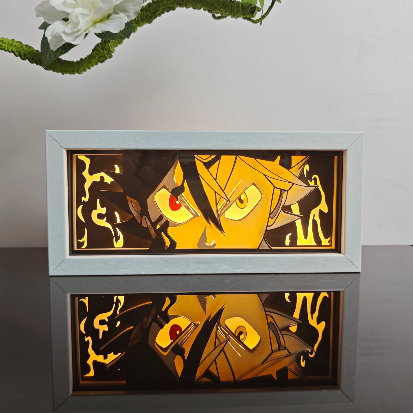 3D Animal Paper Light Box Cut UV Printing Demon Slayer LED Lights Wedding Bedroom Night Desk Lamp