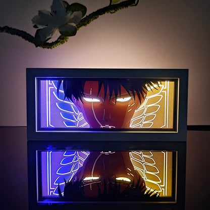 3D Animal Paper Light Box Cut UV Printing Demon Slayer LED Lights Wedding Bedroom Night Desk Lamp
