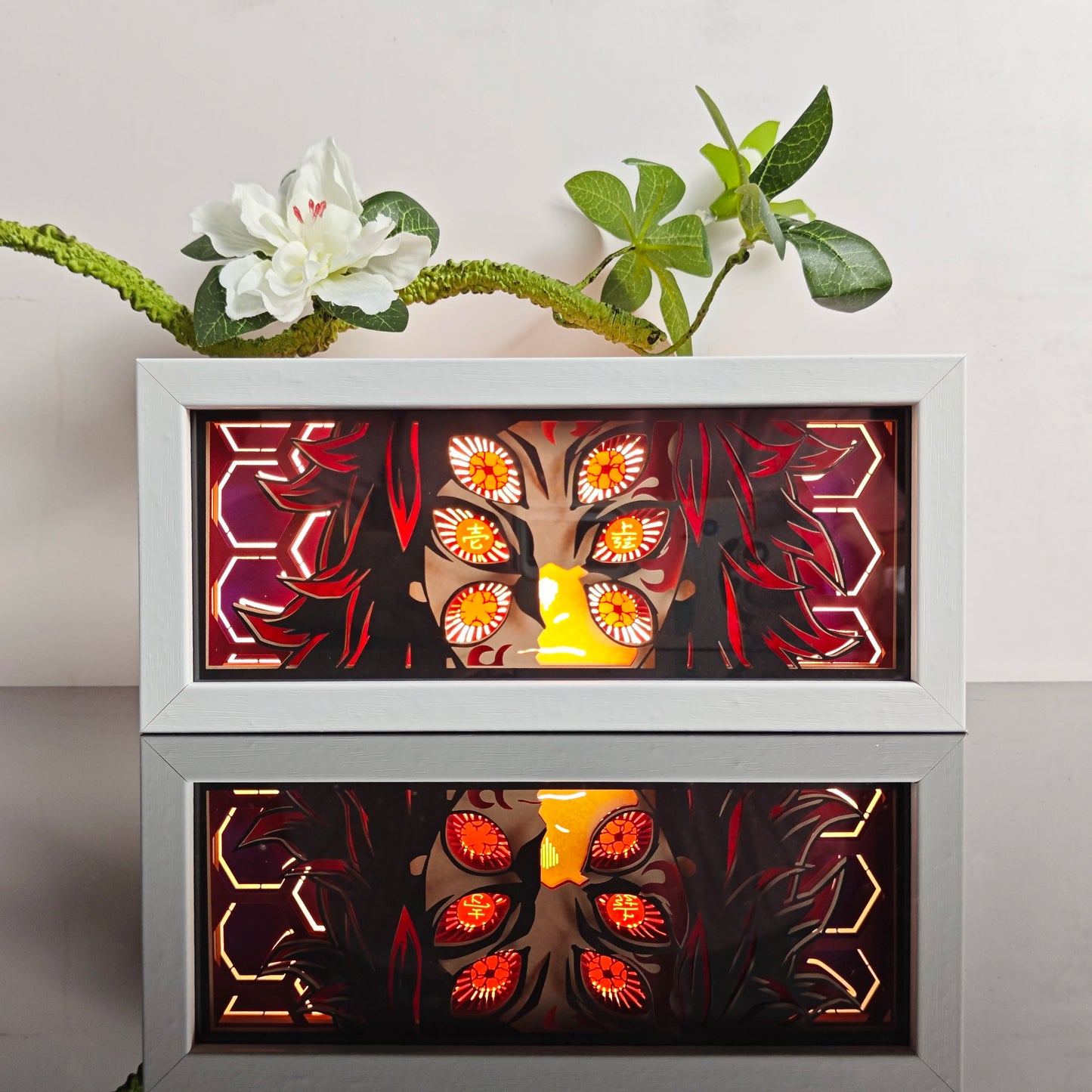 3D Animal Paper Light Box Cut UV Printing Demon Slayer LED Lights Wedding Bedroom Night Desk Lamp
