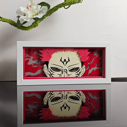 3D Animal Paper Light Box Cut UV Printing Demon Slayer LED Lights Wedding Bedroom Night Desk Lamp