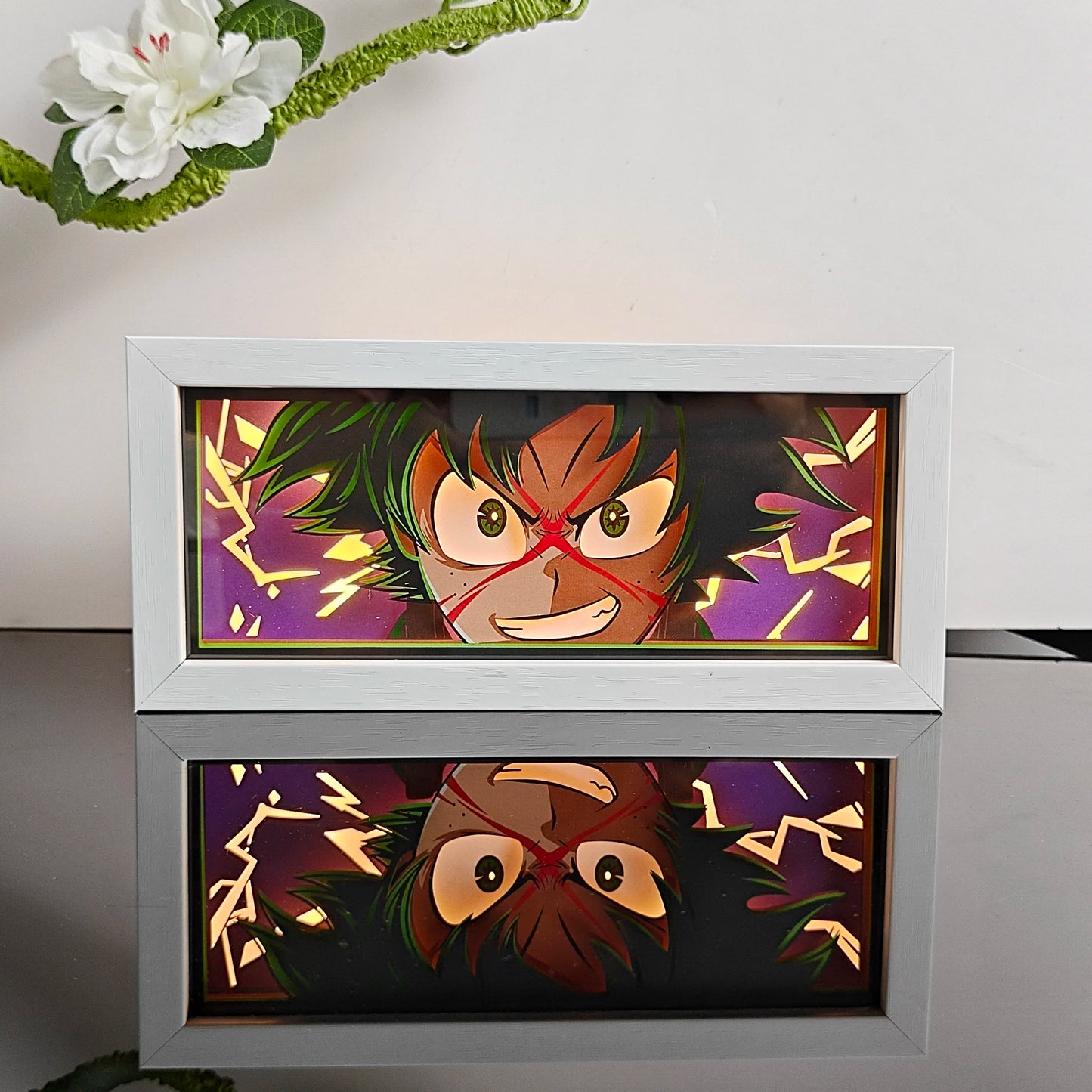 3D Animal Paper Light Box Cut UV Printing Demon Slayer LED Lights Wedding Bedroom Night Desk Lamp