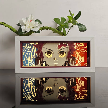 3D Animal Paper Light Box Cut UV Printing Demon Slayer LED Lights Wedding Bedroom Night Desk Lamp