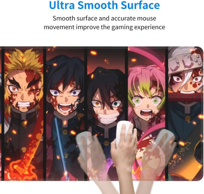 High Quality Compatible Demon Slayer Anime Gaming Large Mouse Pad Rubber Mat Computers Desktop PC Laptop Office Big Mouse Pad