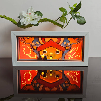 3D Animal Paper Light Box Cut UV Printing Demon Slayer LED Lights Wedding Bedroom Night Desk Lamp