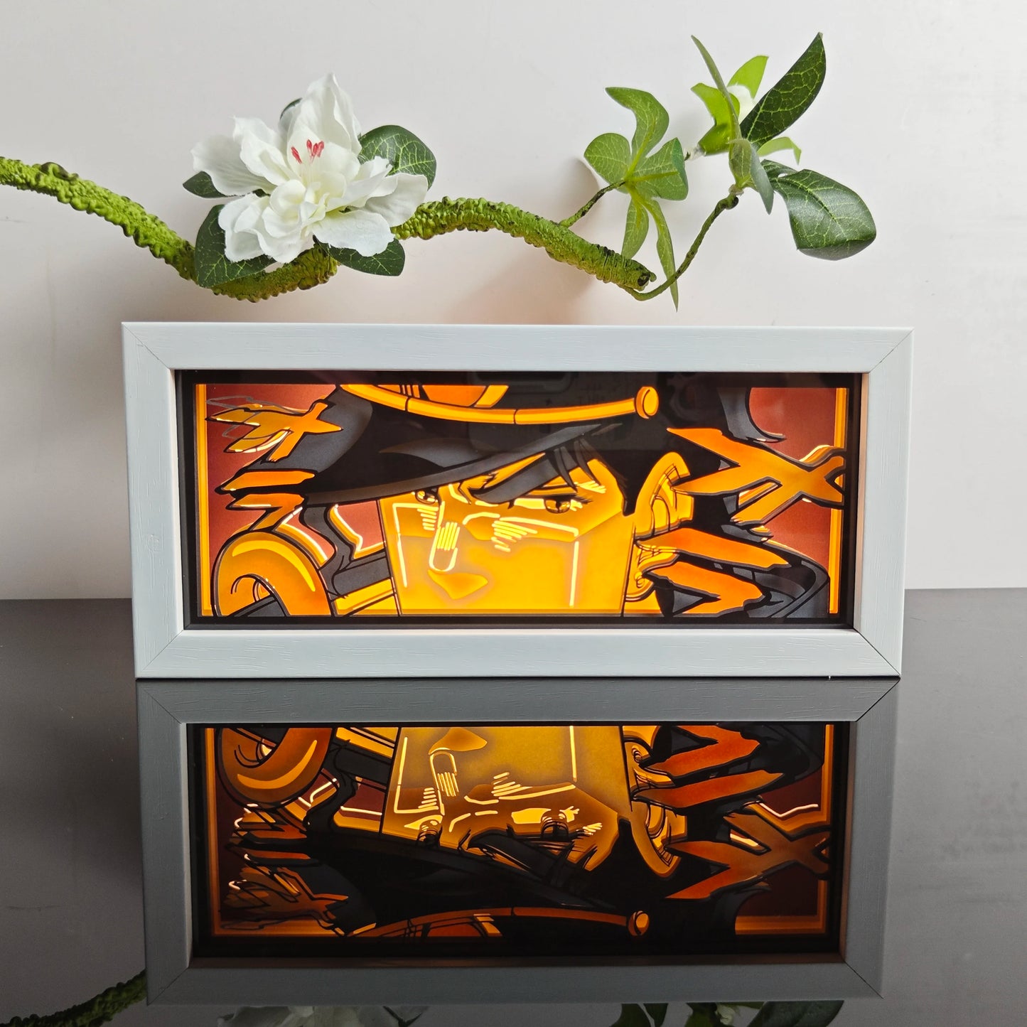 3D Animal Paper Light Box Cut UV Printing Demon Slayer LED Lights Wedding Bedroom Night Desk Lamp
