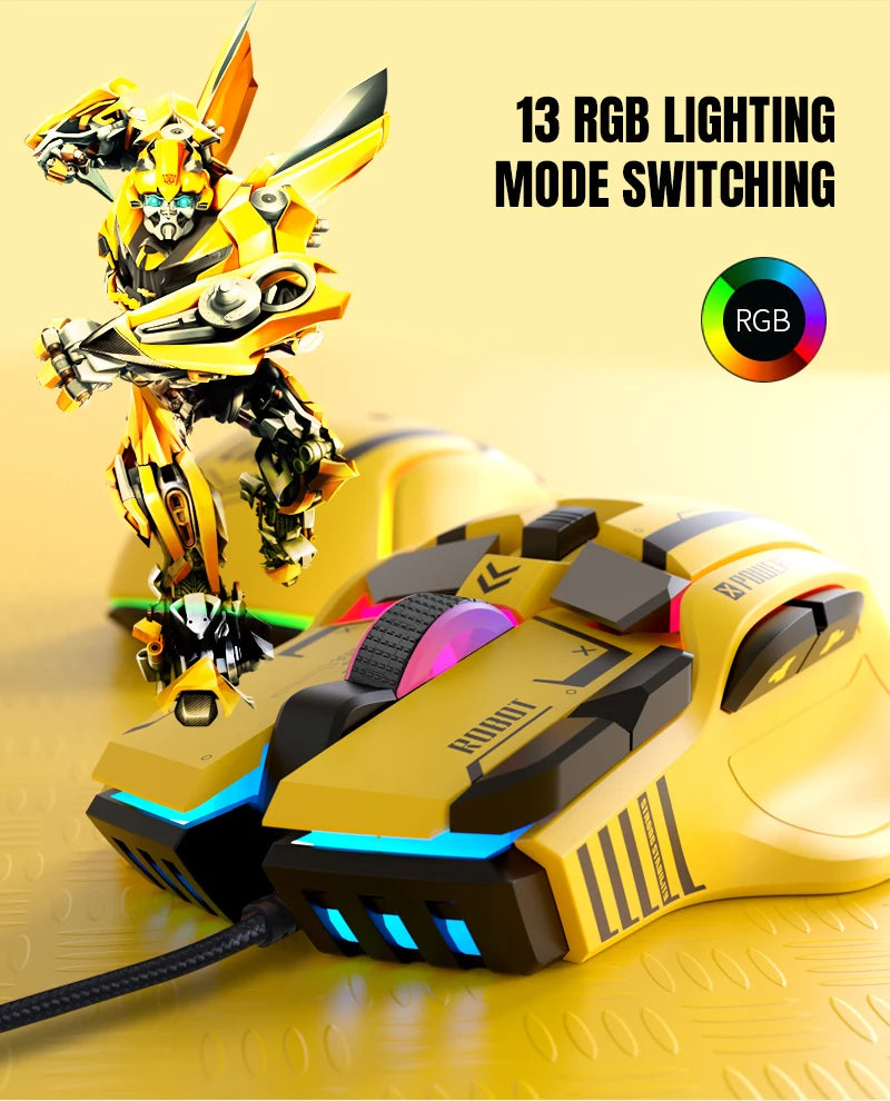Optimus Prime Limited Edition HXSJ G6 Gaming Mouse With 13 rgb Backlits Megatron/Bumblebee are available too