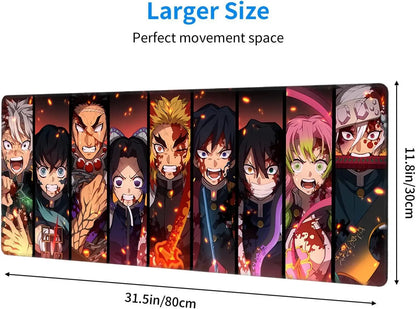 High Quality Compatible Demon Slayer Anime Gaming Large Mouse Pad Rubber Mat Computers Desktop PC Laptop Office Big Mouse Pad