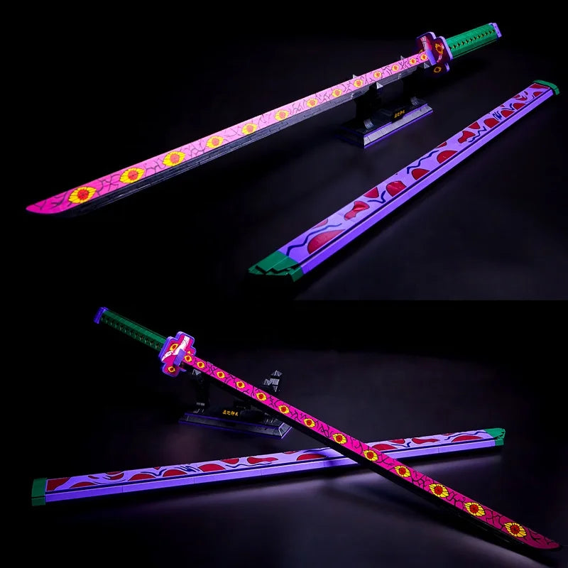 LEGO Demon Slayer Weapon Kokushibo Katana Sword Knife Model Assembly Collection DIY Building Blocks Bricks Toys Sets