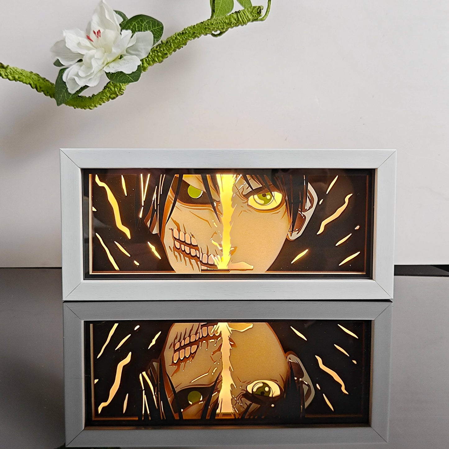 3D Animal Paper Light Box Cut UV Printing Demon Slayer LED Lights Wedding Bedroom Night Desk Lamp