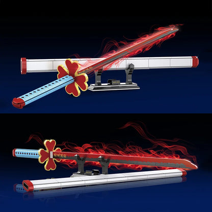 LEGO Demon Slayer Kanroji Mitsuri Sword Model Blade Katana Knife DIY Assembly Plastic Building Blocks Bricks Sets Toys