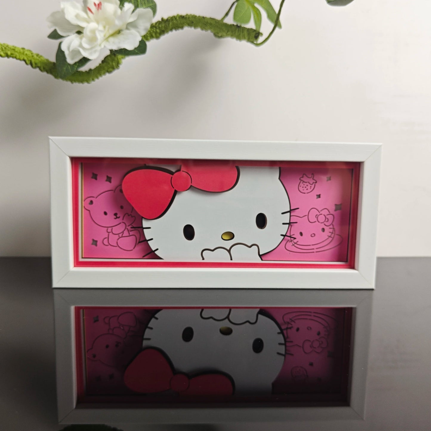 3D Animal Paper Light Box Cut UV Printing Demon Slayer LED Lights Wedding Bedroom Night Desk Lamp