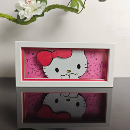 3D Animal Paper Light Box Cut UV Printing Demon Slayer LED Lights Wedding Bedroom Night Desk Lamp