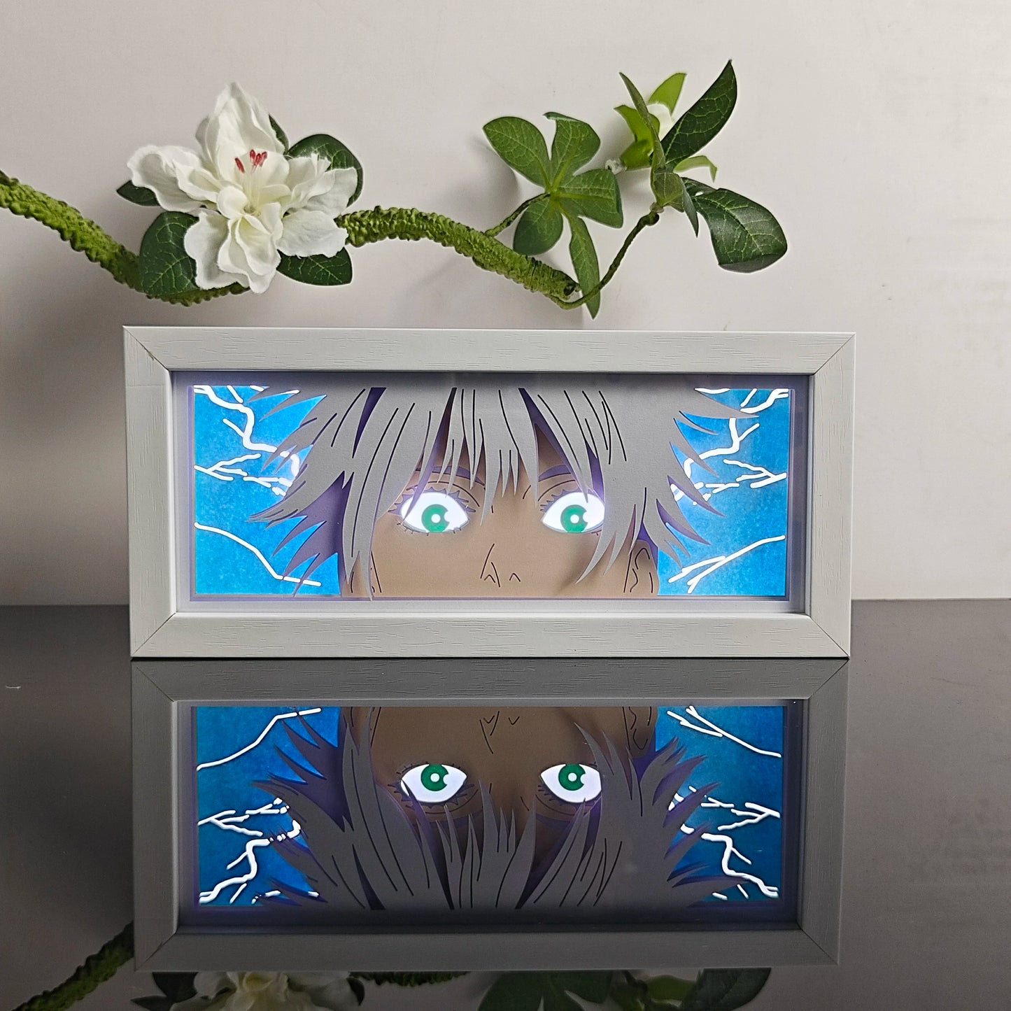 3D Animal Paper Light Box Cut UV Printing Demon Slayer LED Lights Wedding Bedroom Night Desk Lamp