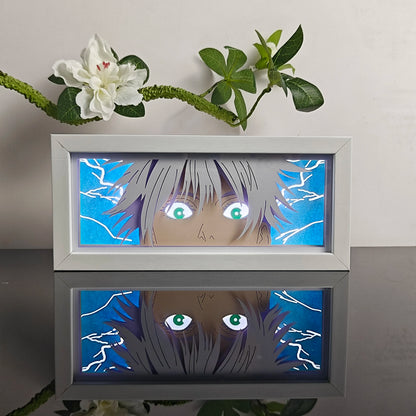3D Animal Paper Light Box Cut UV Printing Demon Slayer LED Lights Wedding Bedroom Night Desk Lamp
