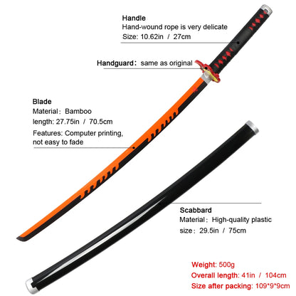 Demon Slayer Metal Katana Anime Sword | Demon Slayer Cosplay Swords