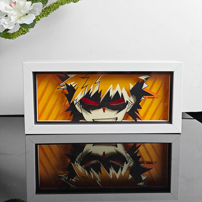 3D Animal Paper Light Box Cut UV Printing Demon Slayer LED Lights Wedding Bedroom Night Desk Lamp