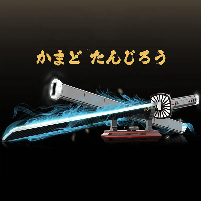 LEGO Demon Slayer Katana Japanese Nichirin Sword Kamado Tanjirou Model DIY Building Blocks Bricks Toys Sets