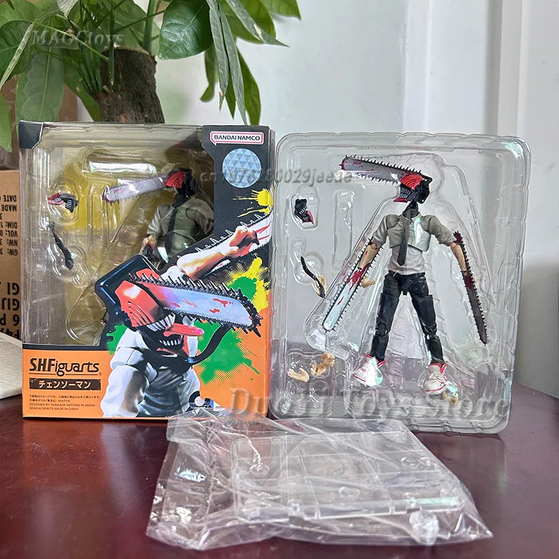 Bandai S.H.Figuarts Chainsaw Man Denji Figma #586 Anime Action Figure PVC Model Movable Collectible Toy Gifts