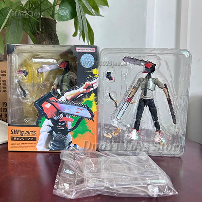 Bandai S.H.Figuarts Chainsaw Man Denji Figma #586 Anime Action Figure PVC Model Movable Collectible Toy Gifts