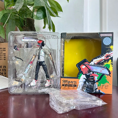 Bandai S.H.Figuarts Chainsaw Man Denji Figma #586 Anime Action Figure PVC Model Movable Collectible Toy Gifts