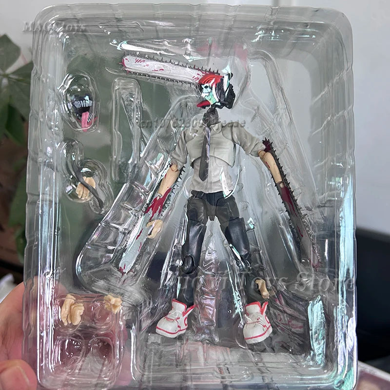 Bandai S.H.Figuarts Chainsaw Man Denji Figma #586 Anime Action Figure PVC Model Movable Collectible Toy Gifts